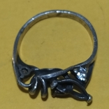 Кольцо с камушками 15 размер. Серебро, 925 проба (Б4), photo number 3