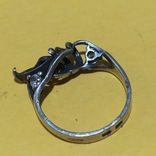 Кольцо с камушками 15 размер. Серебро, 925 проба (Б4), photo number 4