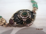 Ethnic bracelet in the style of the Ottoman Empire, enamel, chrysoprase, ruby, photo number 3