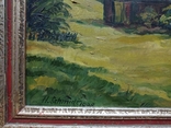Ancient painting House in the Bavarian Alps, oil, 1948, H.Schmidt, Germany.Original, photo number 4