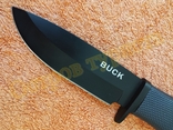 Охотничий Нож Buck 009 Black с чехлом 56HRC 440C реплика, фото №8