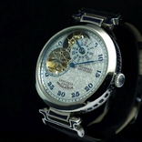 Men's wristwatch Wandolec regulator Leonville Swiss, semi-skeleton with crystals, photo number 2