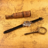 Men's wristwatch Wandolec regulator Leonville Swiss, semi-skeleton with crystals, photo number 3