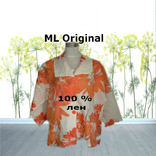 ML original Льняной Стильный пиджак женский в цветочный принт Германия, numer zdjęcia 2