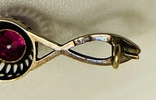 Brooch Russian Gems Silver 875 pr Gilding, photo number 7