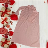 Красивая женская ночная рубашка винтаж 80-х дл. рукав с кармашком абрикос Китай, фото №2
