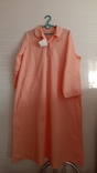 Красивая женская ночная рубашка винтаж 80-х дл. рукав с кармашком абрикос Китай, фото №6