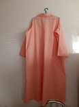 Красивая женская ночная рубашка винтаж 80-х дл. рукав с кармашком абрикос Китай, фото №8