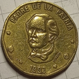 Доминиканская республика 1 песо 1993, фото №3