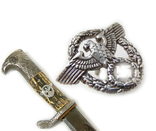 III REICH птица курица имперский орел рукоятки штык ножа полиции Polizei (херш) копия., фото №2
