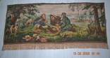 Tapestry "Hunters at Rest". Vintage. Production of GDRs. USSR. Size 154x63(70) cm. No1, photo number 2