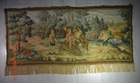 Vintage tapestry "Children playing with a dog". Production of the GDR. USSR. Size 107x54 cm. No3, photo number 3