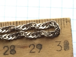 Цепочка серебро 925пр.клеймо made in Italy длина 60см., photo number 12