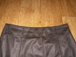 Bonita Красивая женская юбка под кожу/замш шоколадного цвета 42, фото №6