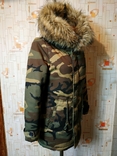 Тепла жіноча куртка типу натовської N2B камуфляж хутро р-р XS, фото №3