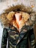 Тепла жіноча куртка типу натовської N2B камуфляж хутро р-р XS, фото №5