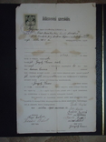 Закарпаття 1902 р документ з маркою, фото №2