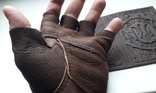 Безпалые перчатки +бонус кожаная обложка под паспорт., фото №5