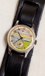 Watch Pobeda 15 jewels 1958 with a picture on the dial on the strap of the USSR, photo number 2