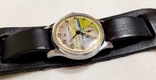 Watch Pobeda 15 jewels 1958 with a picture on the dial on the strap of the USSR, photo number 4