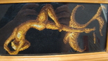 Nude girl, embroidered picture in a frame under glass, size 10.5 x 23.5 cm, photo number 7