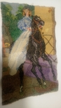Tapestry 25.5 cm.* 41 cm." Lady on horseback "Times of the USSR., photo number 10