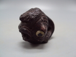 Netsuke figure, bone, mammoth tusk, miniature, fish, fish, carving, height: 3.3 cm, weight: 26.41 g, photo number 5