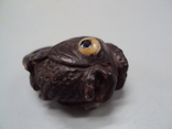 Netsuke figure, bone, mammoth tusk, miniature, fish, fish, carving, height: 3.3 cm, weight: 26.41 g, photo number 10