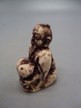 Figure netsuke bone mammoth tusk miniature japanese sage elder sitting 3.9 cm weight 15.98 g, photo number 5