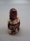 Figure netsuke bone mammoth tusk miniature japanese sage elder sitting 3.9 cm weight 15.98 g, photo number 6