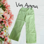 Via appia Хлопковые красивые летние женские брюки бриджи салатовые на 48, фото №2