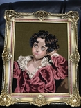 Картина "Юність" шовкографія, в позолоченій рамі Європа лот №20, фото №13