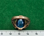 Перстень Кольцо Винтаж Сапфировое Стекло, фото №8