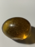 Дореволюционное пасхальное стеклянное яйцо медового цвета, photo number 2