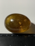 Дореволюционное пасхальное стеклянное яйцо медового цвета, photo number 3
