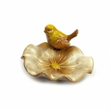 Конфетница керамическая Цветок с птицей, фото №4