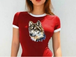 Термо аппликация на футболку Волк, фото №5