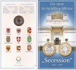 Austria Austria - 50 Shilling 1997 - 100 years of the Vienna Secession in the booklet, photo number 2