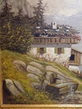 Painting House in the Austrian Alps, 79x59 cm, oil, XIX century, Schottner, Germany.Original, photo number 4