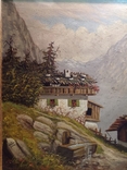 Painting House in the Austrian Alps, 79x59 cm, oil, XIX century, Schottner, Germany.Original, photo number 6