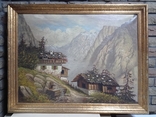 Painting House in the Austrian Alps, 79x59 cm, oil, XIX century, Schottner, Germany.Original, photo number 12