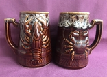 Cancer and Crab beer mugs/mugs. A couple. Pottery., photo number 3
