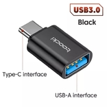 Toocki OTG Переходник коннектор USB-A к Type-C (USB 3.0, 5 Гб/с, 3А), photo number 2