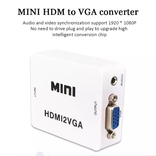  Мини HDMI в VGA/ AV в VGA конвертер 1080P аудио видео конвертер, numer zdjęcia 6