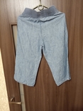 Широкие короткие летние штаны джинсы на девочку 9 лет рост 134 см. б/у, фото №3
