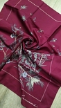 Leonardi,италия большой подписной платок цвета марсала, роуль,новый, photo number 2
