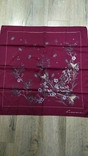 Leonardi,италия большой подписной платок цвета марсала, роуль,новый, photo number 3