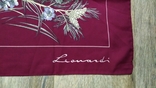 Leonardi,италия большой подписной платок цвета марсала, роуль,новый, photo number 4