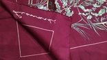 Leonardi,италия большой подписной платок цвета марсала, роуль,новый, photo number 7