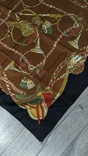 Италия. Большой светло коричневый платок с жокейским мотивом, клеймо, роуль, новый., photo number 4
